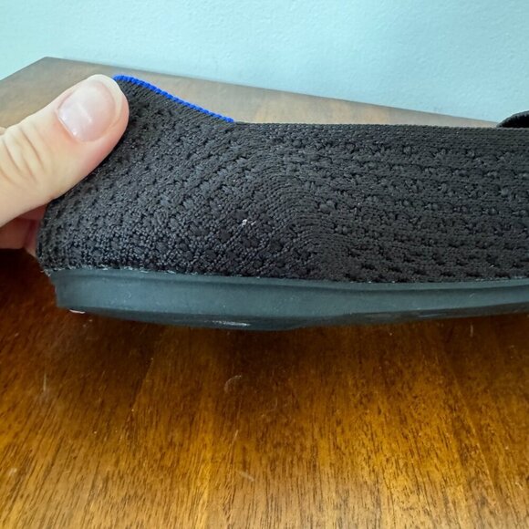 Rothy's The Loafer Black Honeycomb Knit Fabric Round Toe - Picture 4 of 13